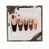 Instant Luxury Acrylic Press-On Nails- Down To Earth- C-Curve Long Coffin