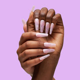 Instant Luxury Acrylic Press-on Nails- Pink Quartz- C-Curve Long Coffin