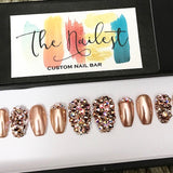 HANDMADE- ROSE GOLD MINE ROSE GOLD CHROME W/BLING CRYSTALS