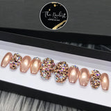 HANDMADE- ROSE GOLD MINE ROSE GOLD CHROME W/BLING CRYSTALS