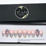 Handmade- Accent Bling Tip Full Crystal Nails- 2 Tips