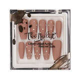Instant Luxury Acrylic Press-On Nails- Honu Beige- Medium Coffin
