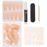 Instant Luxury Acrylic Press-On Nails- Love Me Nude- Medium Coffin