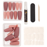 Instant Luxury Acrylic Press-On Nails- Basic Multi Player- Medium Coffin