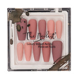 Instant Luxury Acrylic Press-On Nails- Basic Multi Player- Medium Coffin
