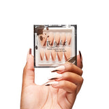Instant Luxury Acrylic Press-On Nails- Rose Gold Glory- Medium Coffin