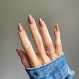Instant Luxury Acrylic Press-On Nails- Mocha- Tapered Square