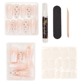Instant Luxury Acrylic Press-On Nails- Pixie Love- Medium Coffin