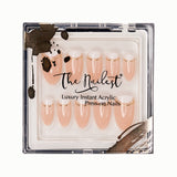 Instant Luxury Acrylic Press-On Nails- Half Moon Babe- Short Almond