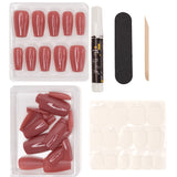 Instant Luxury Acrylic Press-On Nails- Cosmic Rose- Tapered Square