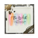 Instant Luxury Acrylic Press-On Nails- Polychromatic- C-Curve Long Coffin