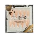 Instant Luxury Acrylic Press-On Nails- V-Line- Medium Coffin