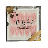 Instant Luxury Acrylic Press-On Nails- Pink Smoke- Medium Coffin