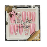 Instant Luxury Acrylic Press-On Nails- La Vie En Rose- Medium Coffin