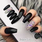 HANDMADE- SOLID W/BLING ACCENT MATTE OR GLOSSY SOLID W/CRYSTAL ACCENT BLING