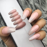 HANDMADE- SOPH NUDY PINK SILVER HOLO CHROME OMBRE