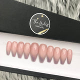 HANDMADE- SOPH NUDY PINK SILVER HOLO CHROME OMBRE