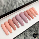 Handmade- Basic Nude Premium Quality Multi Player Matte Press On Nail Set