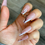 Handmade- Fudge Sundae, Brown and Cream Mixed Press On Nail Set