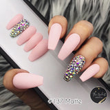 HANDMADE- SOLID W/BLING ACCENT MATTE OR GLOSSY SOLID W/CRYSTAL ACCENT BLING