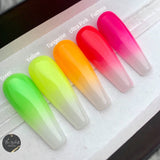 HANDMADE- WHITE OPAL NEON OMBRE W/BLING GLOSSY NEON OMBRE IRIDESCENT GLITTER W/BLING ACCENT CHOOSE FROM 5 COLORS