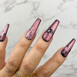 Handmade- Spooktacular Halloween Cat-Eye Effect Press On Nails