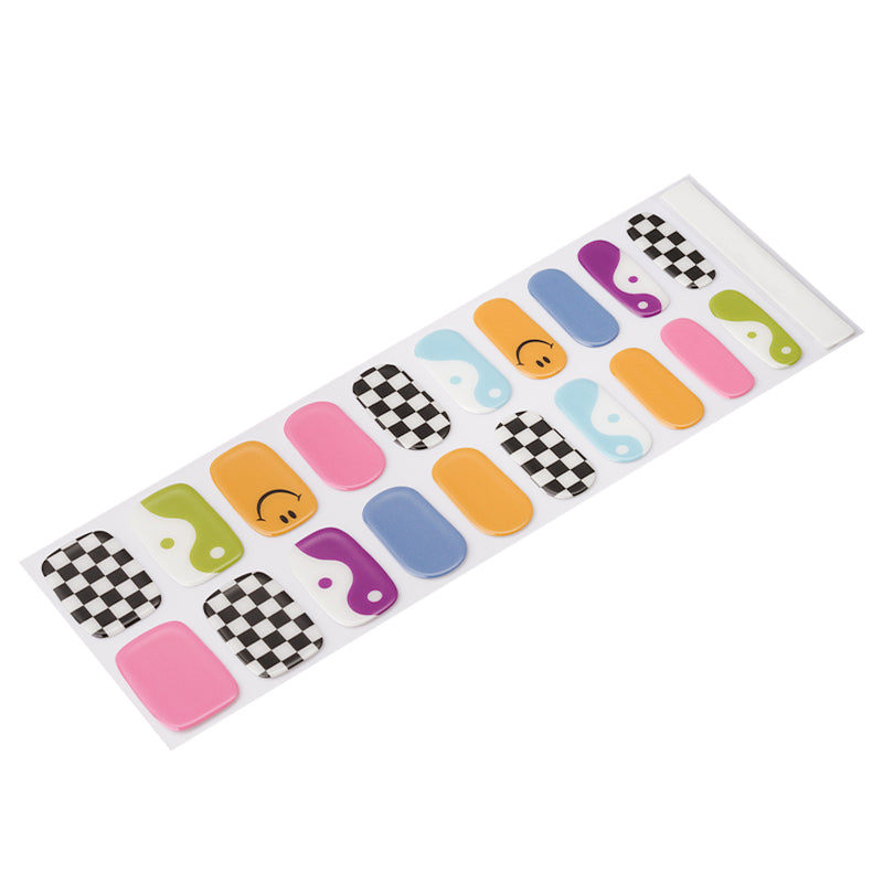 Instant Gel Manicure- Colorful Fun, Semi-Cured Gel Nail Wrap