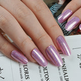 Instant Gel Manicure- Holo Lilac, Semi-Cured Gel Nail Wrap