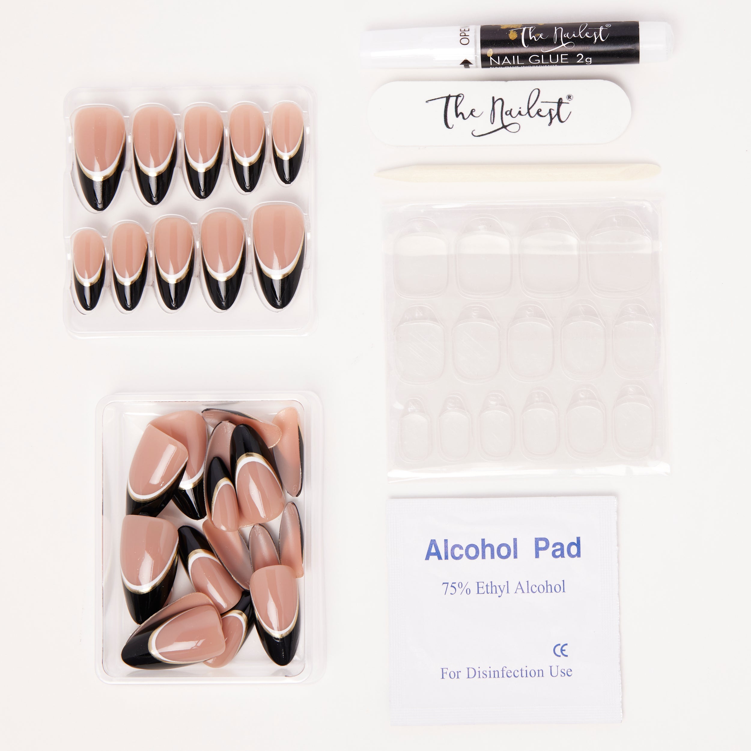 Jet Setter Almond Press On Nails | The Nailest