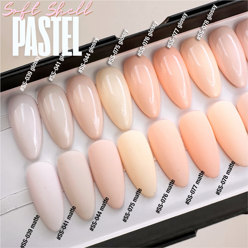 Handmade- Soft Shell Pastel Colors- Matte or Glossy- Pick One Color!