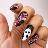 Handmade- Ghostly Haunt Halloween Press On Nails