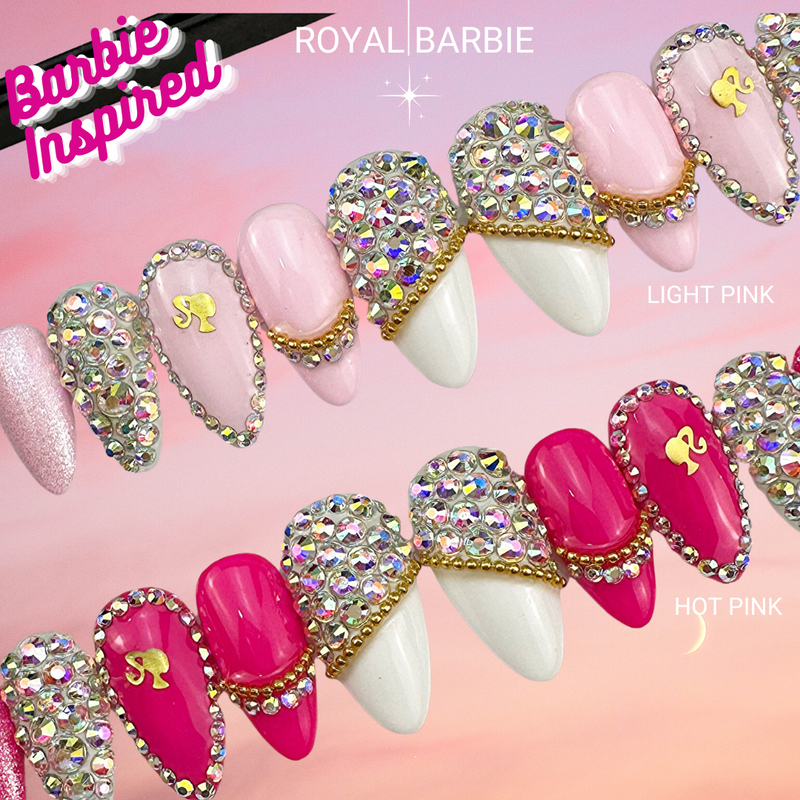 Light Pink Bling Nails