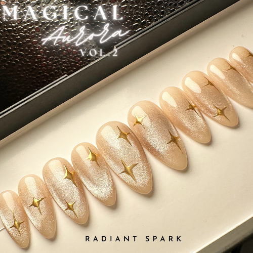 Handmade- Magical Aurora Collection- Radiant Spark Press On Nail Set