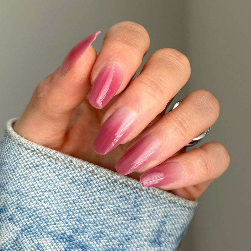 Instant Glam- Berry Ombre Coffin Press On Press On Nail Set