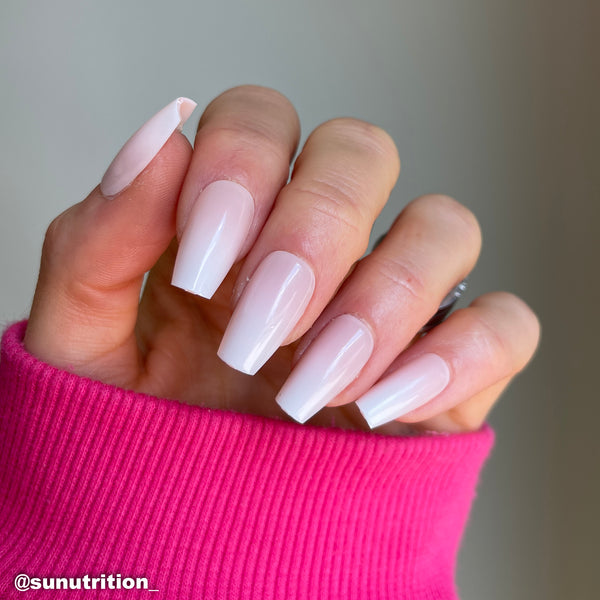 Instant Luxury Acrylic Press-On Nails- Blush Ombre- Tapered Square