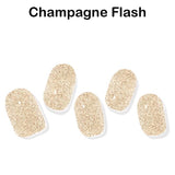Instant Gel Manicure- Champagne Flash, Semi-Cured Gel Nail Wrap