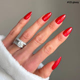 Handmade- Solid Red Press On Nail Set- Pick one color and finish