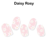 Instant Gel Manicure- Daisy Rosy, Semi-Cured Gel Nail Wrap