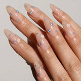 Handmade- Bluebell Cutie, Soft Glam Romance Press On Nail set