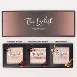 Gift Box 3 Set Combo *Ultimate Shortie Nude Trio* Short Almond Instant Luxury Acrylic Press On Nails