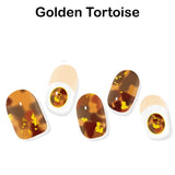 Instant Gel Manicure- Golden Tortoise, Semi-Cured Gel Nail Wrap