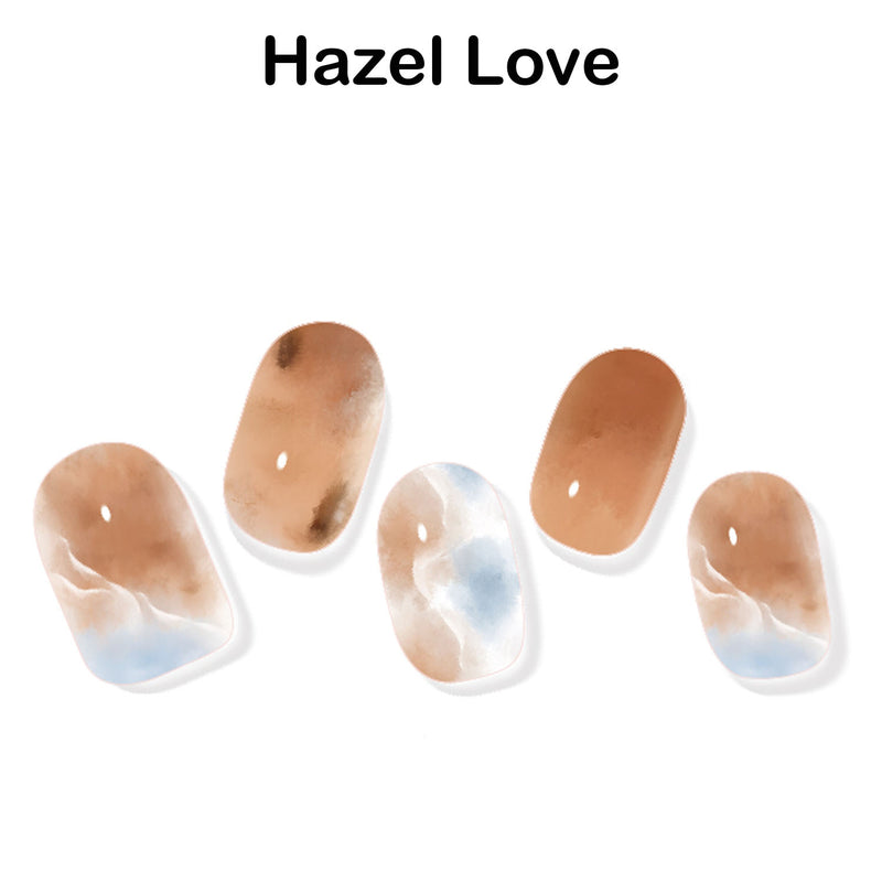 Instant Gel Manicure- Hazel Love, Semi-Cured Gel Nail Wrap