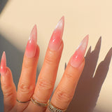 Handmade- Kawaii Blush Cateye Press On Nails
