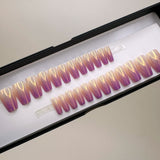 Instant Glam- Amethyst Glazed Ombre Tapered Square Press On Press On Nail Set