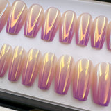 Instant Glam- Amethyst Glazed Ombre Tapered Square Press On Press On Nail Set