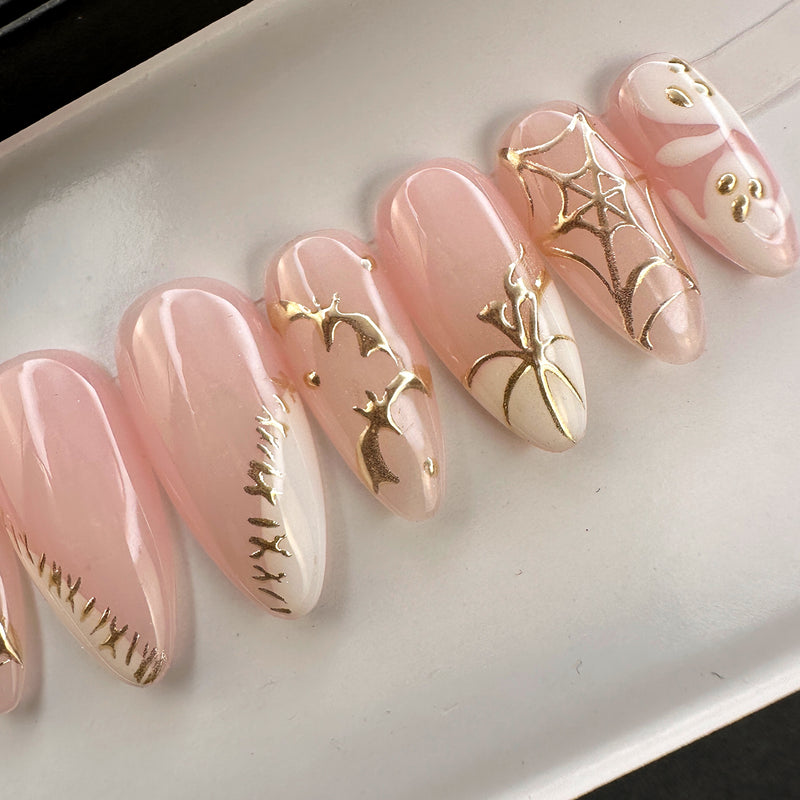 Handmade- Pretty In Spooky Halloween Press On Nail Set