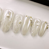 Handmade- Pearla Chroma Iridescent Chrome Press On Nail Set