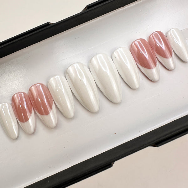Ready To Ship Now- White Glazed Mixed French, Almond M