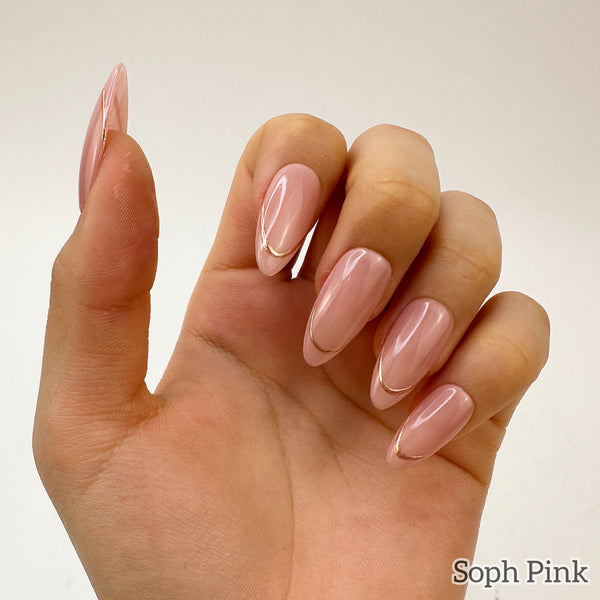 Handmade- R&R French Tip, Soph Pink or SB Nude Press On Nails