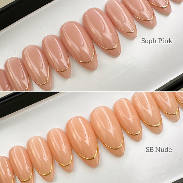 Handmade- R&R French Tip, Soph Pink or SB Nude Press On Nails